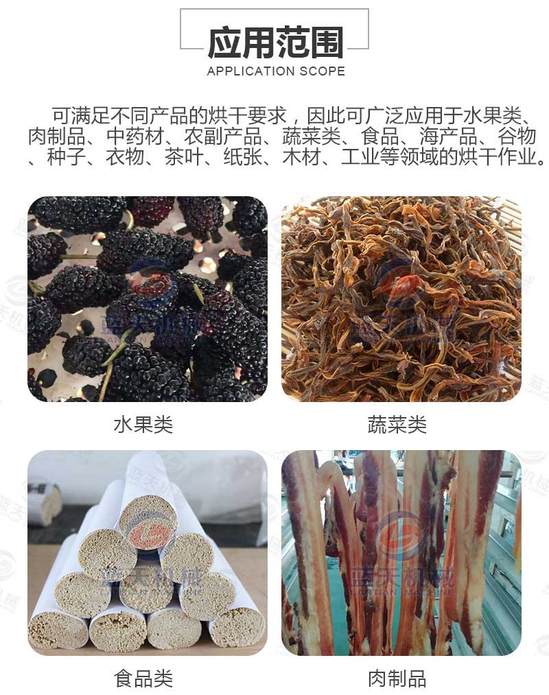 桑葚烘干機應用范圍